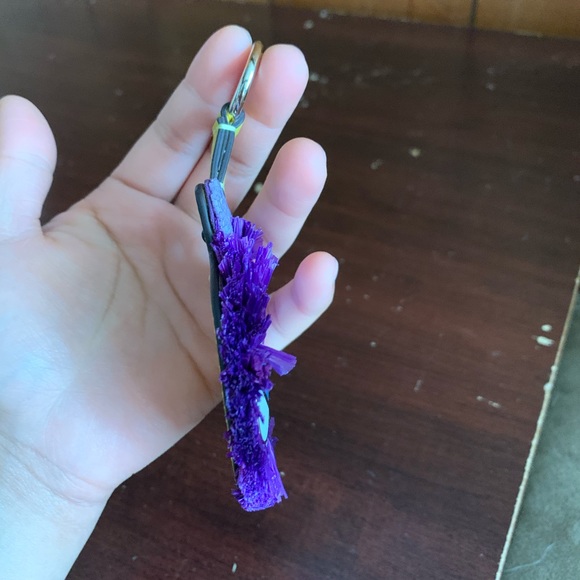 Authentic Kate Spade New York Spademals Key Fob Raffia Bunny Leather Keychain - Picture 9 of 10